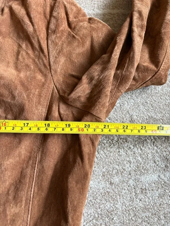 Coldwater Creek Women's Brown Suede Button-Front Jacket Size L NWT - Picture 11 of 14